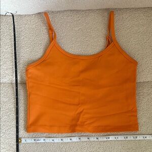 Balance Athletica Orange Ribbed Crop Top